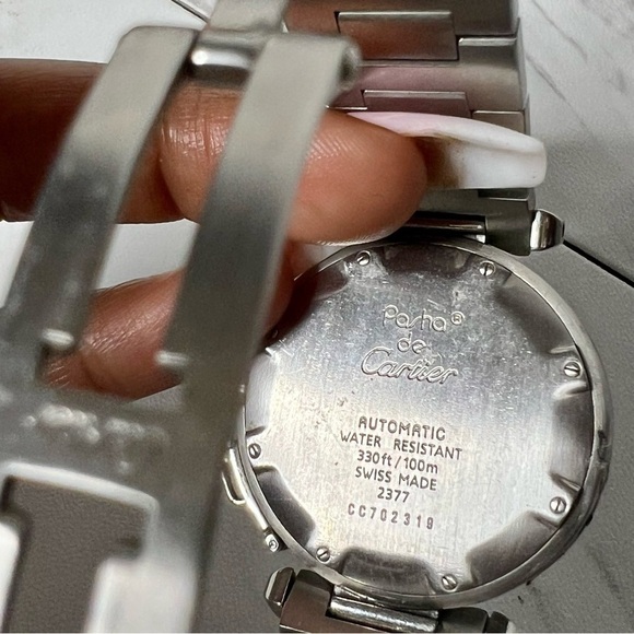 AUTHENTIC Cartier Pasha C Automatic GMT 2377 Steel Watch - Picture 9 of 10